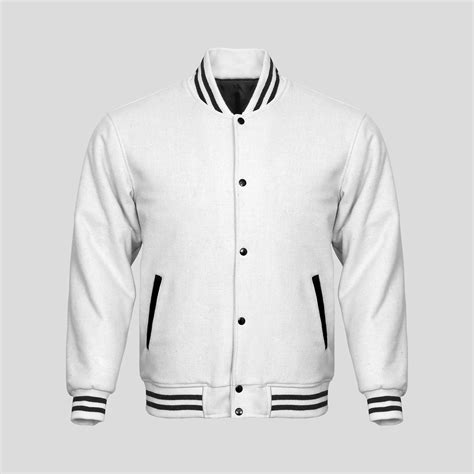 custom customized leather varsity jackets  white colour wholesale