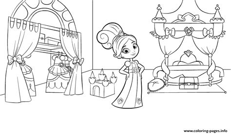 nella  princess knight  bedroom coloring pages printable