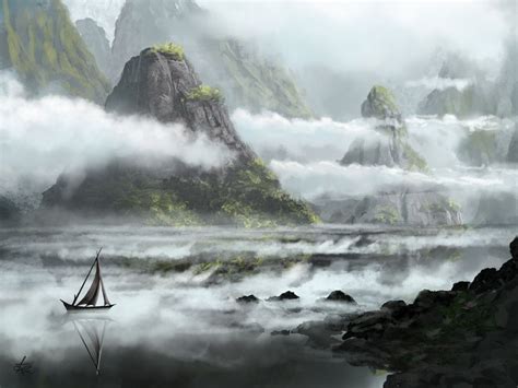 mist  jjpeabody  deviantart fantasy landscape scenery