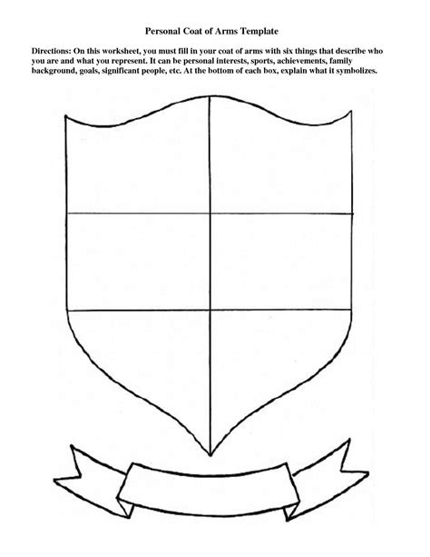 personal coat  arms template coat  arms templates pertaining