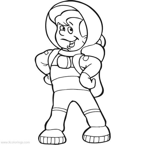 girl astronaut coloring page