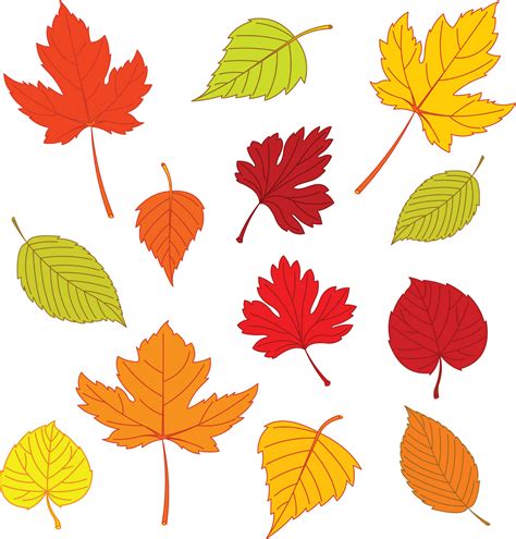 printable coloured leaves