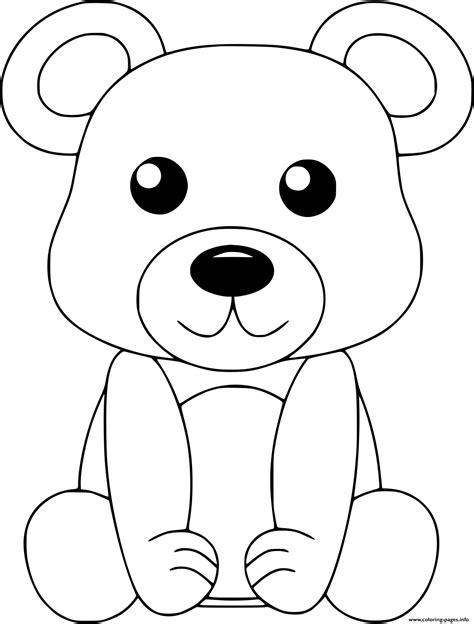 baby bear sits   ground coloring page printable