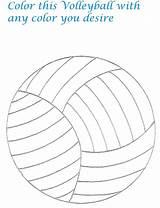 Volleyball Printable Coloring Pages Stencils Sports Printablee Stencil Via sketch template