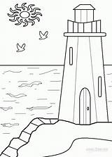 Coloring Pages Lighthouse Beach Qnd Library Clipart Diagram sketch template