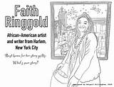Coloring Month History Ringgold Faith Women Subject sketch template