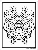 Celtic Colorwithfuzzy Harp sketch template