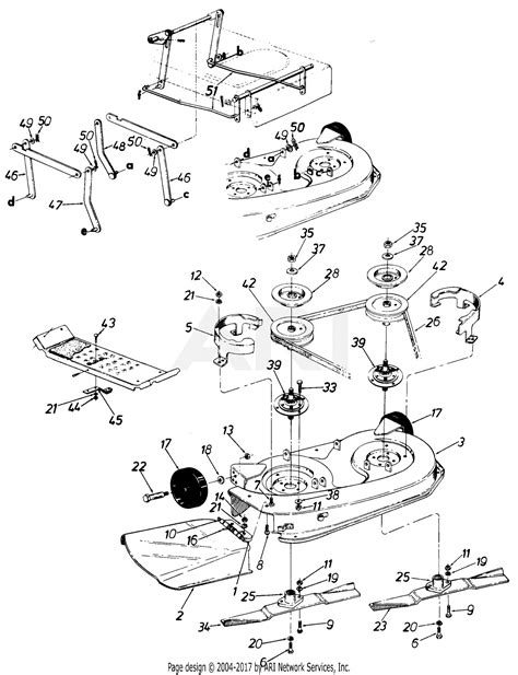 mtd    lt   parts diagram    mowing deck