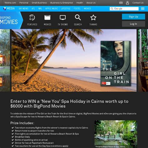 win    spa holiday  cairns   worth   telstra