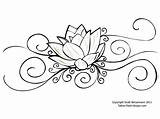 Flower Lotus Tattoo Designs Simple Outline Drawing Coloring Lily Pages Small Water Intricate Cool Tattoos Clip Stencils Kaleidoscope Draw Cliparts sketch template