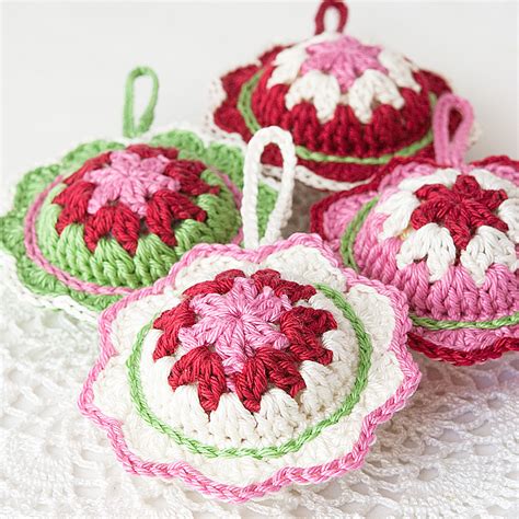 anabelia craft design  christmas crochet ornaments pattern