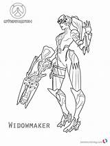 Overwatch Widowmaker Bettercoloring sketch template
