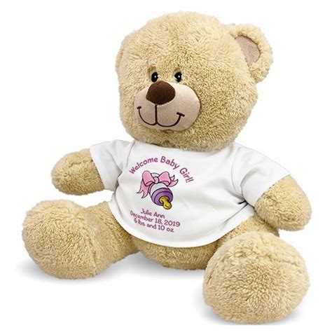 personalized   baby girl teddy bear bearcom