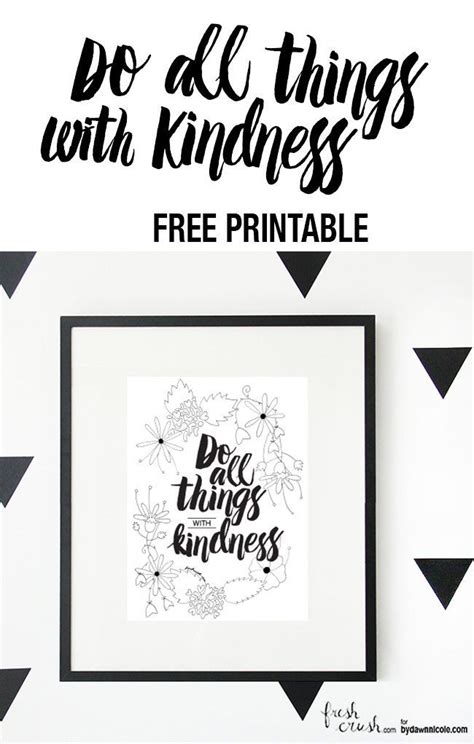 kindness printable  printables printable print coloring pages
