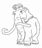 Manny Ice Age Coloring Mammoth Ellie Pages Cartoon Girlfriend Pages2color Sid Coloringbay sketch template