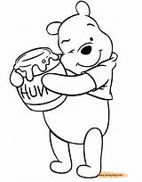 Honey Pot Coloring Pooh Winnie Pages Jar Hugging Sketch His Disneyclips Honeypot Print Template sketch template