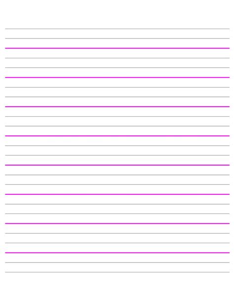 printable lined paper template printable templates