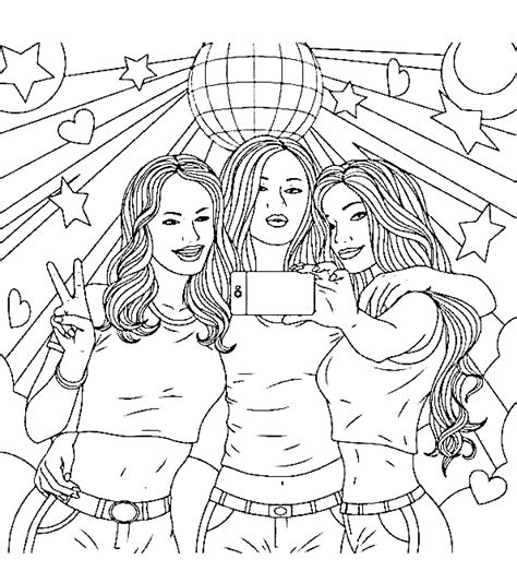 teenagers  friends coloring page  printable coloring pages