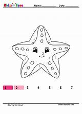 Worksheet Starfish Fun Coloring Number Turkey sketch template
