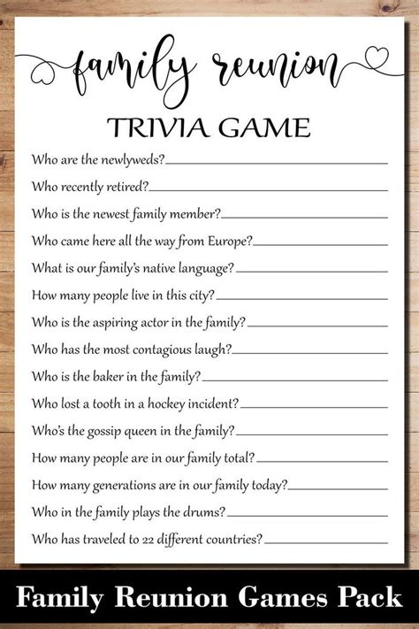 family reunion games  games   family reunion word etsy