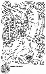 Drago Celtico Sidneyeileen Knotwork Keltische Coloriage Symbolen sketch template