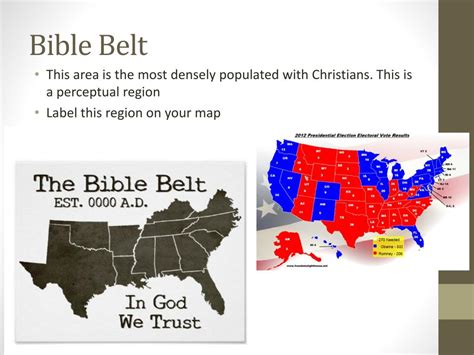 Usa Bible Belt Map