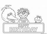 Sesame Street Coloring Pages Birthday Printable sketch template