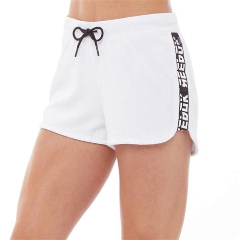 Buy Reebok Womens Workout Ready Meet You There Terry Shorts White
