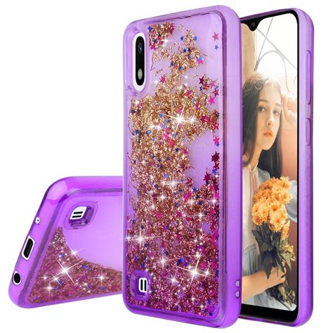 tjs case compatible  samsung galaxy   bling glitter sparkle liquid infused