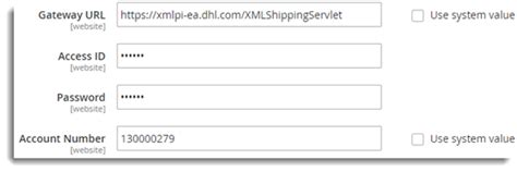 setting  magento  default dhl shipping extension xadapter