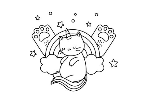 caticorn coloring pages coloring home