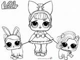 Lol Coloring Pages Dolls Pet Printable Two Kids sketch template