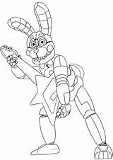 Bonnie Coloring Pages Freddy Funtime Fnaf Fun Time Foxy Nights Five Chica Naf Golden Template sketch template