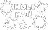 Holi Coloring Pages Festival Colouring Happy Baisakhi Vaisakhi Kids Drawing Printable Blank Greeting Print Spring sketch template