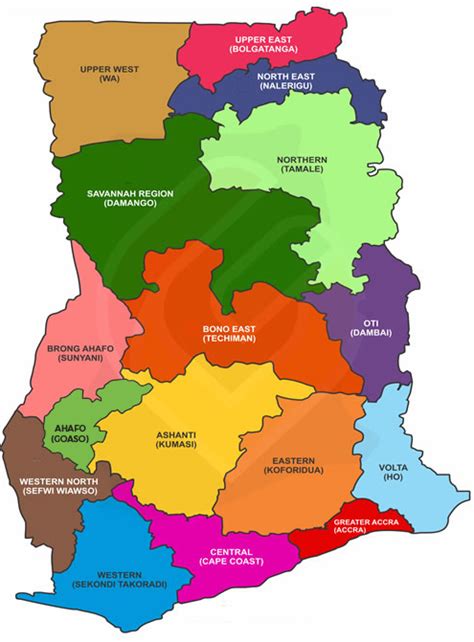 map regions  ghana ghana permanent mission   united nations