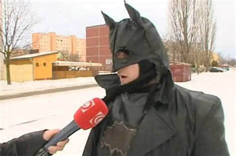 Holy Bat Predators Robin Man Who Dressed As Batman Up On