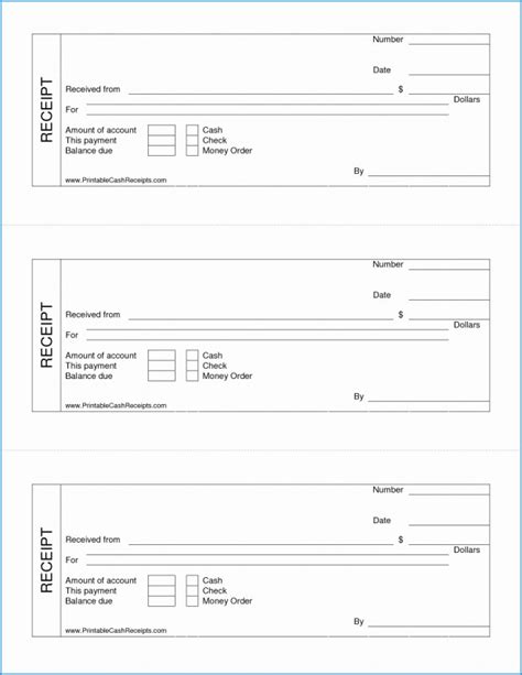 blank money order template unique  printable receipt template