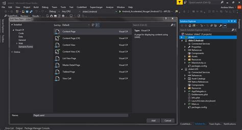 xamarinforms item templates  showing  visual studio  stack overflow