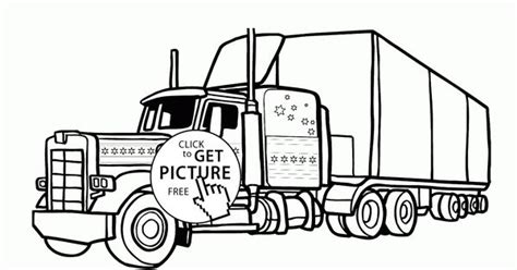 semi trailer truck coloring page  kids transportation coloring