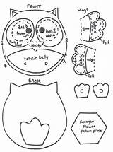 Owl Sewing sketch template