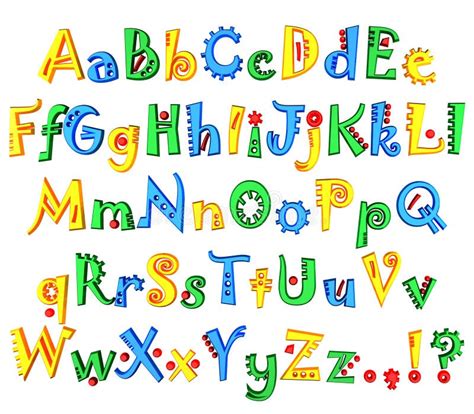 colored alphabet stock illustration illustration  letters