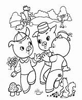 Little Coloring Pigs Three Pages Printable sketch template