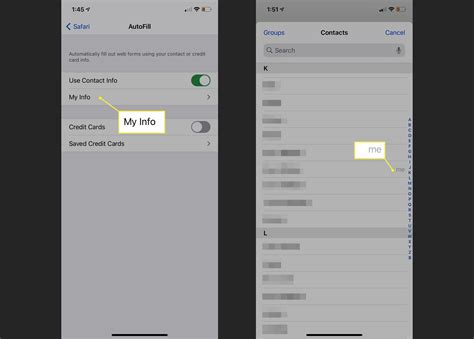 enable  change autofill information   iphone