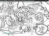 Creatures Sea Coloring Pages Getcolorings Print Getdrawings sketch template