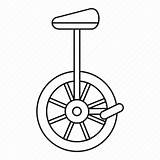 Unicycle Outline Coloring Pages Template sketch template
