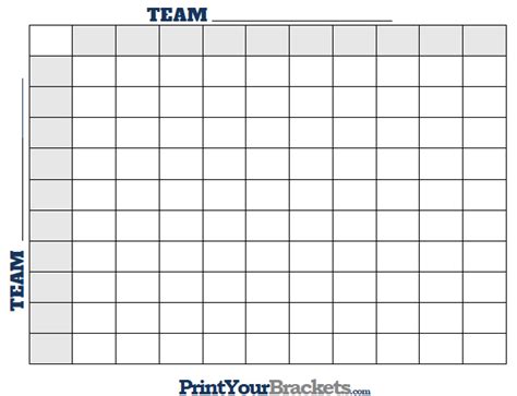 football squares printable square grid office pool