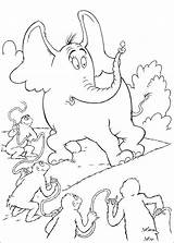 Horton Coloring Pages Hears Who Seuss Dr Book Cartoons Printable Info Last Books Kids Fun Cat Popular sketch template
