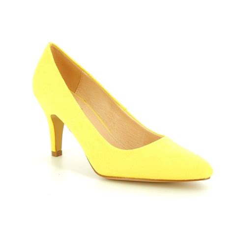lotus holly yellow high heeled shoes