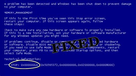fix bsod errors in windows