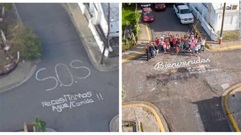 Poblado De Puerto Rico Escribió Sos En La Calle Tras El